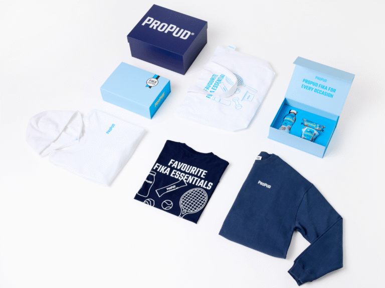 Propud merch koncept och PR box av Avisera